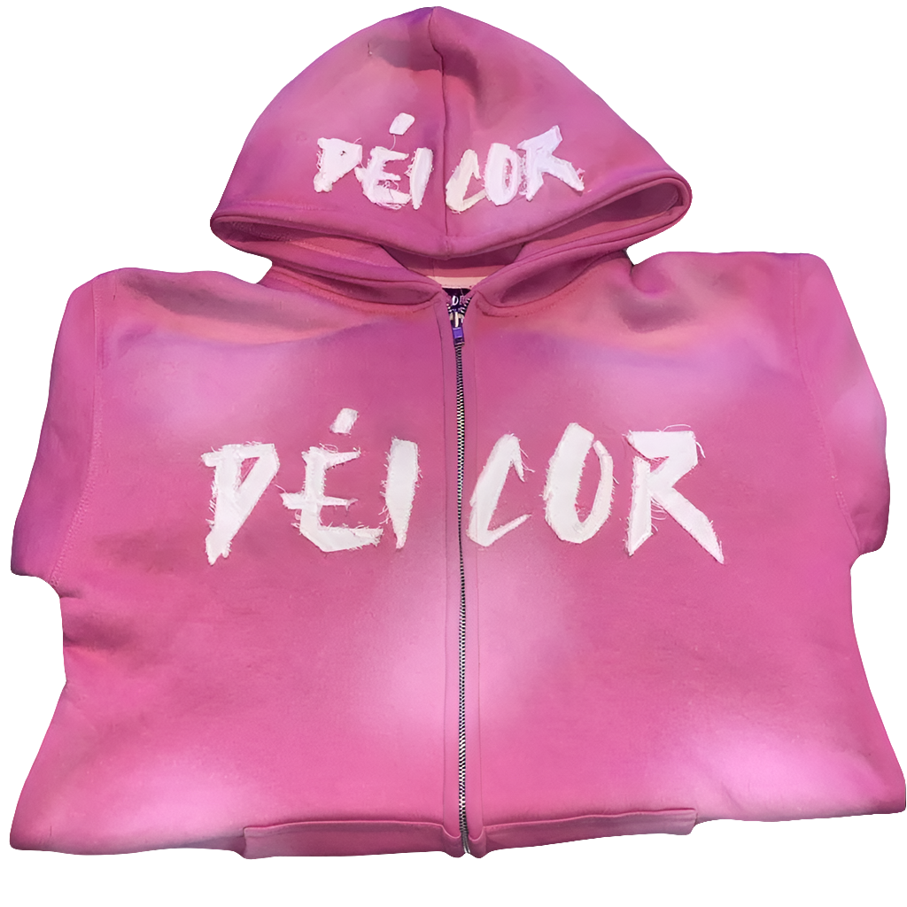"Latin God Heart Hoodie" Pink Sapphire