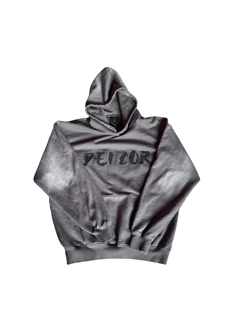 Latin God Heart Hoodie - Basic Grey